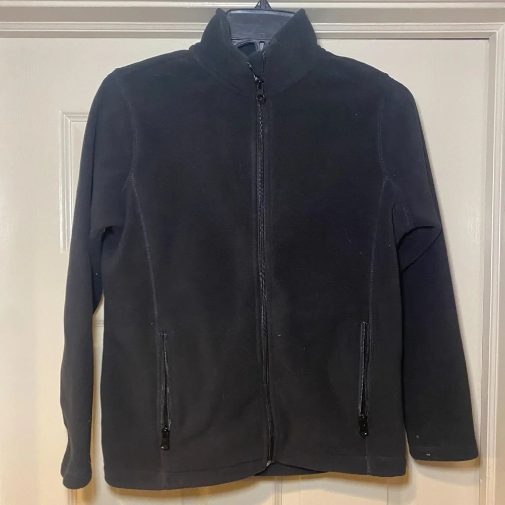 Lands' End Kids Full Zip Mid Weight Fleece Jacket Classic Warm Cozy‎ Winter